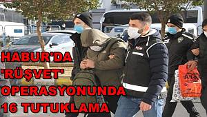 Habur’da 'rüşvet' operasyonunda 16 tutuklama