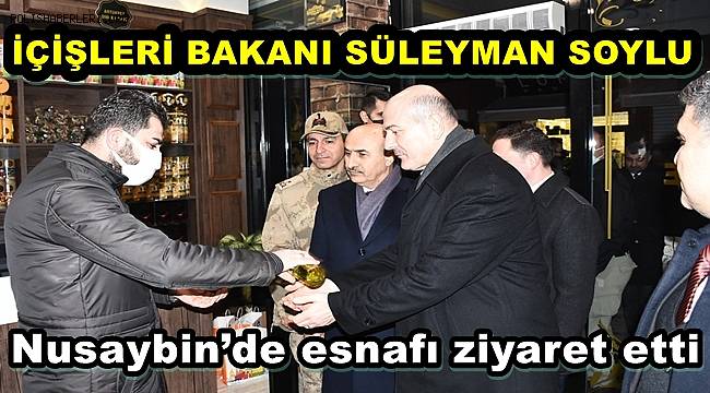 İçişleri Bakanı Soylu, Nusaybin’de esnafı ziyaret etti