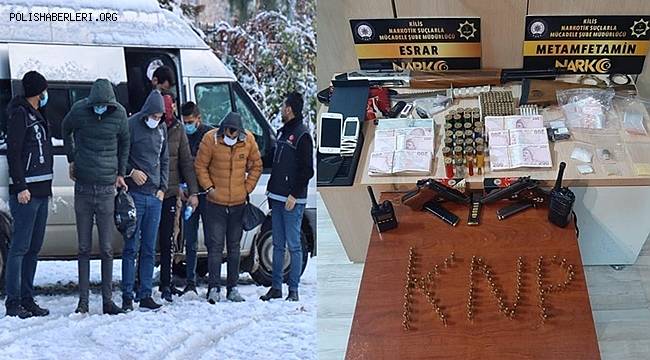 Kilis merkezli uyuşturucu operasyonunda 5 şüpheli tutuklandı 