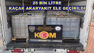 Malatya'da 25 bin litre kaçak akaryakıt ele geçirildi 