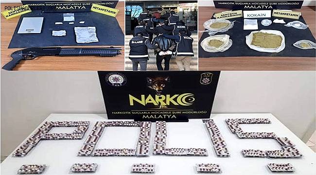  Malatya'da bir yılda 448 kilo uyuşturucu yakalandı 