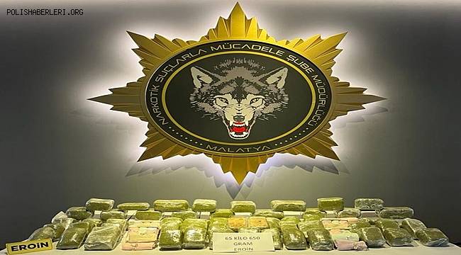 Malatya’da yolcu otobüsünde 65 kilogram esrar ele geçirildi