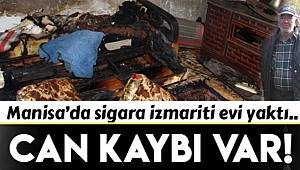 Manisa'da sigara izmaritinden çıkan yangında bir kişi hayatını kaybetti