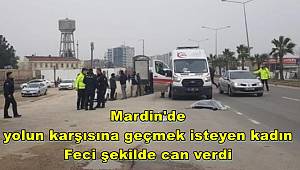 Mardin'de yolun karşısına geçmek isteyen kadın Feci şekilde can verdi