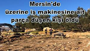 Mersin'de üzerine iş makinesine ait parça düşen kişi öldü 