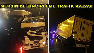 Mersin'de zincirleme trafik kazasında 14 kişi yaralandı