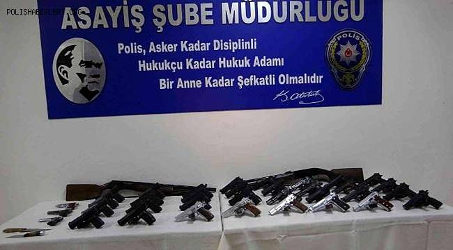 Mersin polisi son 6 ayda 499 ruhsatsız tabanca ile 247 tüfek ele geçirdi