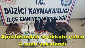Osmaniye'de apartmandan ayakkabı çalan 4 zanlı yakalandı