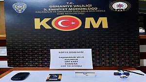 Osmaniye'de ehliyet sınavına kamera ve ses sistemi giren kişi yakalandı