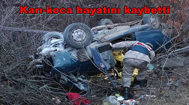 Otomobil köprüden dere yatağına uçtu, Karı-koca hayatını kaybetti