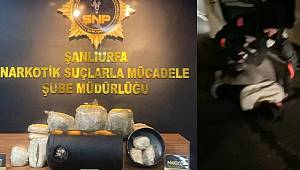 Şanlıurfa'da otomobilin yakıt deposundan 16,5 kilo esrar çıktı, 3 gözaltı