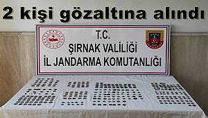 Şırnak'ta çok sayıda tarihi eser ele geçirildi 2 kişi gözaltına alındı