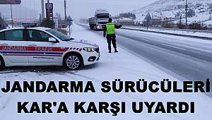 Sürücülerin sıkıntı yaşamamaları için jandarma sürekli devriye gezdi