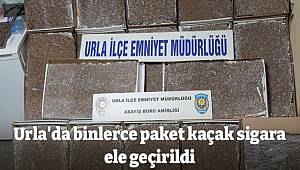 Urla’da binlerce paket kaçak sigara ele geçirildi
