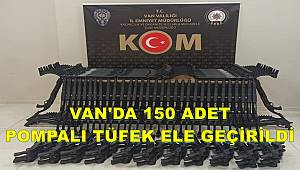 Van'da bir araçta 150 adet pompalı tüfek ele geçirildi