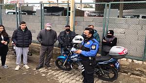 Anamur'da polis motosiklet sürücü adaylarını bilgilendirdi 