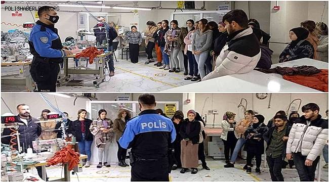 Cizre polisi kadınları bilgilendirip KADES'i tanıttı 