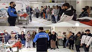 Cizre polisi kadınları bilgilendirip KADES'i tanıttı 