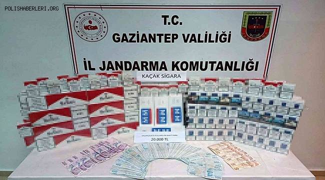Gaziantep’te bin 850 paket kaçak sigara ele geçirildi