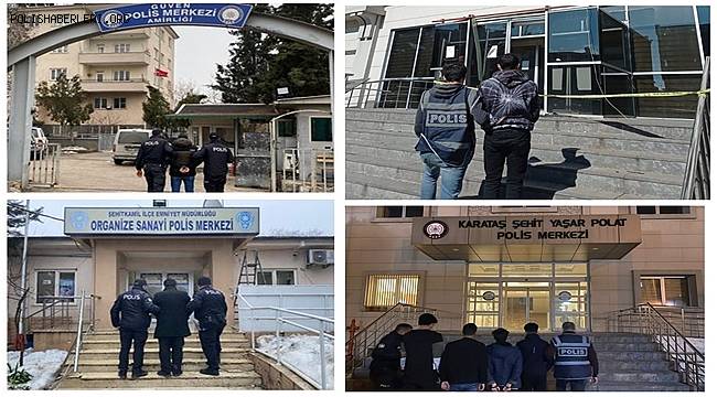 Gaziantep'te çeşitli suçlardan 12 şahıs tutuklandı