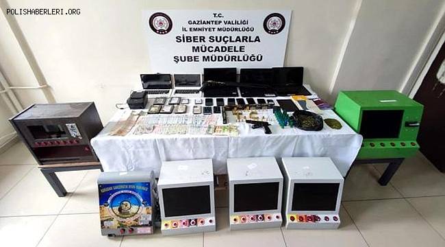 Gaziantep'te yasa dışı bahis oynayan ve oynatan 24 şüpheli yakalandı