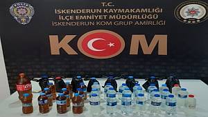 Hatay'da 21 litre sahte içki ele geçirildi