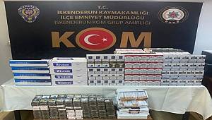 İskenderun'da kaçak sigara ve makaron operasyonunda 2 şüpheli yakalandı