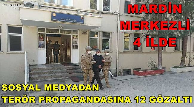 Mardin merkezli 4 ilde terör operasyonu, 12 gözaltı