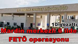Mardin merkezli 6 ilde FETÖ operasyonu, 10 gözaltı