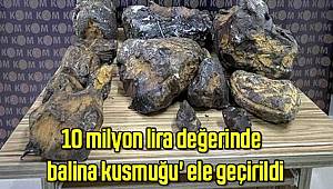 Mersin'de 10 milyon lira değerinde 'balina kusmuğu' ele geçirildi
