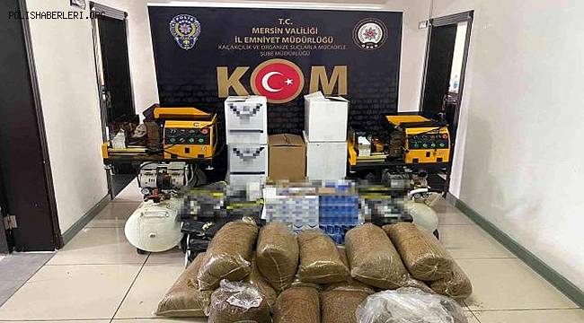 Mersin'de 105 bin 800 kaçak makaron ele geçirildi 