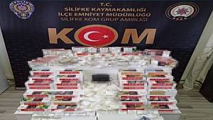 Mersin'de 37 bin adet sahte bandrollü makaron ele geçirildi 