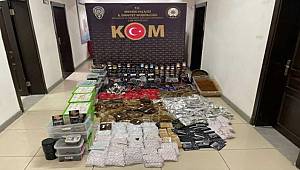 Mersin'de kafede 450 kilogram kaçak nargile tütünü ele geçirildi
