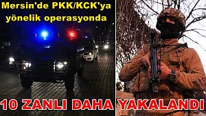 Mersin'de PKK/KCK'ya yönelik operasyonda 10 zanlı daha yakalandı 