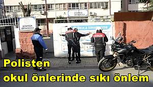 Polisten okul önlerinde sıkı önlem 