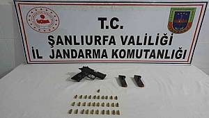 Suruç’ta ruhsatsız tabanca ele geçirildi