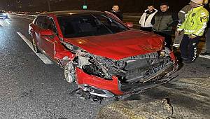 TEM'de zincirleme trafik kazasında 1 yaralı