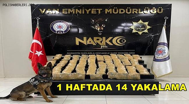 Van'da 1 Haftalık Uyuşturucu Operasyonuna 14 Yakalama 