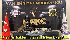 Van Narkotik Ekiplerinden Operasyon, 27 şahıs hakkında yasal işlem başlatıldı