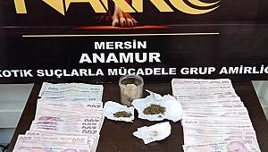 Anamur'da uyuşturucu operasyonu, 2 gözaltı 