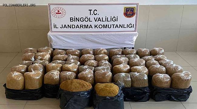 Bingöl’de 344 kilo kıyılmış tütün ele geçirildi 