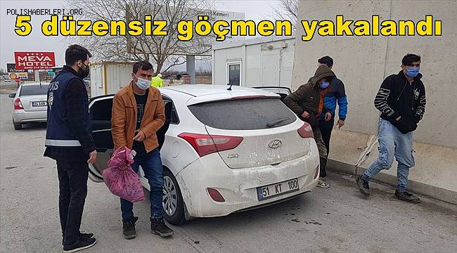 Erzincan'da 5 düzensiz göçmen yakalandı 