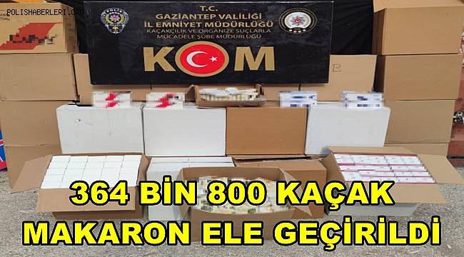 Gaziantep'te 364 Bin 800 Kaçak Makaron Ele Geçirildi 