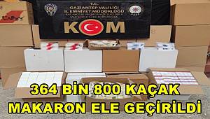 Gaziantep'te 364 Bin 800 Kaçak Makaron Ele Geçirildi