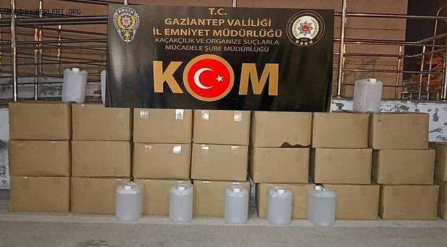 Gaziantep’te 520 litre etil alkol ele geçirildi 