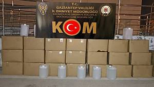 Gaziantep’te 520 litre etil alkol ele geçirildi