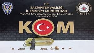 Gaziantep'te tarihi eser operasyonu, 2 gözaltı