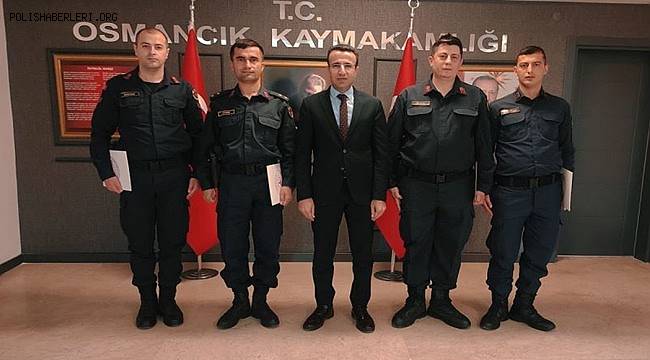 Kaymakam Alpay’dan jandarma personeline başarı belgesi 
