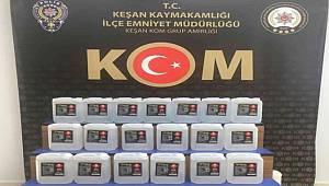 Keşan polisinden sahte içki operasyonu