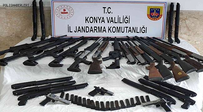 Konya’da kaçak silah operasyonu 